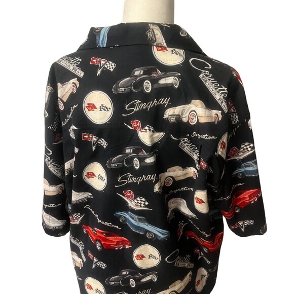 Corvette Stingray David Carey Originals Mens Button Up Size XL - Picture 2 of 3